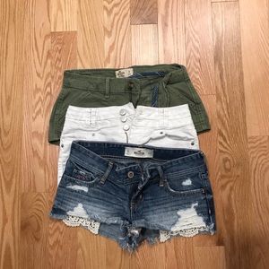 Bundle of 3 Shorts. Hollister and Blue Spice
